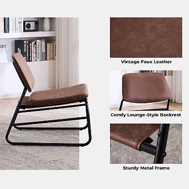 Unikome Faux Fur Lounge Chair Modern Accent Chair, 250 lbs Capacity