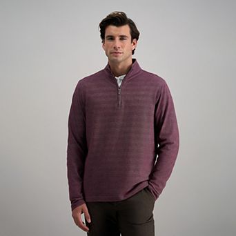 Haggar® Long Sleeve Quarter Zip Mock Neck Shirt