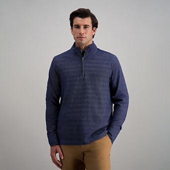 Haggar® Long Sleeve Quarter Zip Mock Neck Shirt