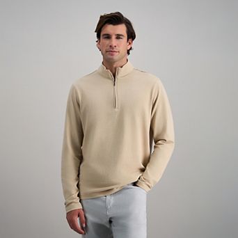 Haggar® Long Sleeve Quarter Zip Mock Neck Shirt