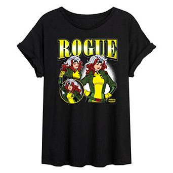 Juniors' Marvel X-Men Rogue Bootleg Oversized Tee