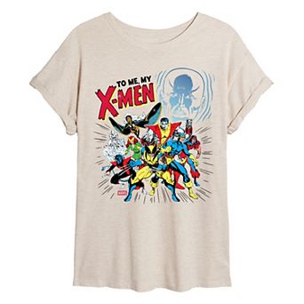 Juniors' Marvel X-Men To Me, My X-Men Oversized Tee