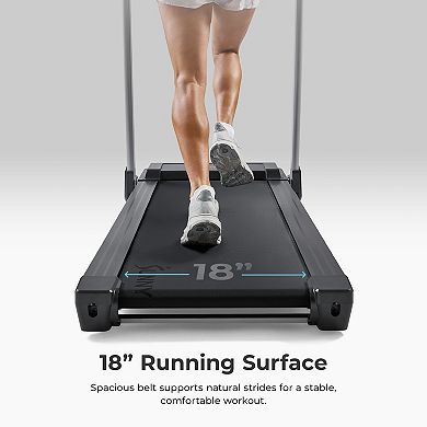 Sunny Health & Fitness Pace 500 Smart Auto Incline Wi-Fi Treadmill
