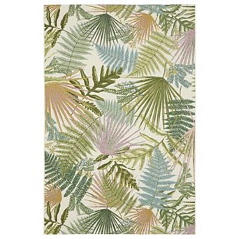StyleHaven Negril Layered Tropical Leaves Rug