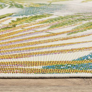 StyleHaven Negril Layered Tropical Leaves Rug