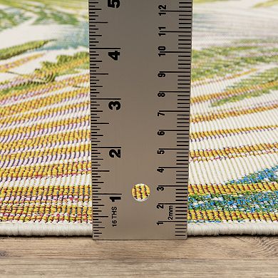 StyleHaven Negril Layered Tropical Leaves Rug