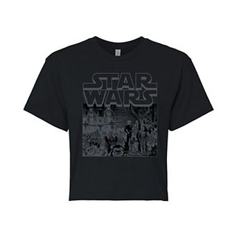 Juniors' Star Wars Manga Art Style Cropped Tee