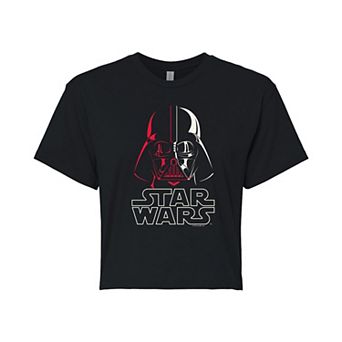 Juniors' Star Wars Darth Vader Portrait Cropped Tee