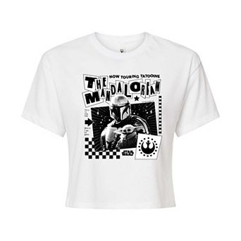 Juniors' Star Wars The Mandalorian Graphic Cropped Tee