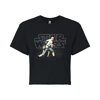 Juniors' Star Wars Rey Cropped Tee