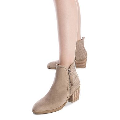 Refresh Women's Fashion Italian Design Booties with Side Zipper 172621