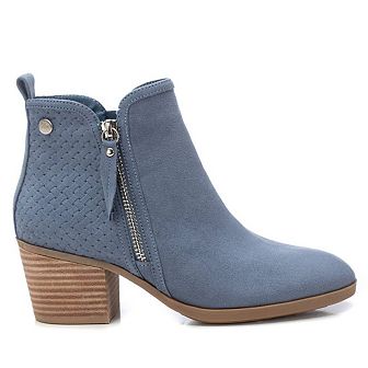 Refresh Women's Fashion Italian Design Booties with Side Zipper 172621
