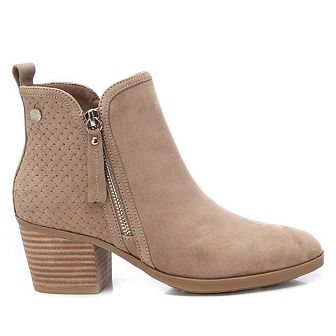 Refresh Women's Fashion Italian Design Booties with Side Zipper 172621