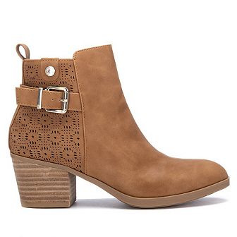 Refresh Women's Fashion Italian Design Booties with Side Zipper 172623