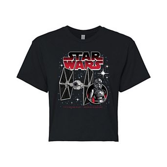 Juniors' Star Wars Tie Fighter Pilot Cropped Tee