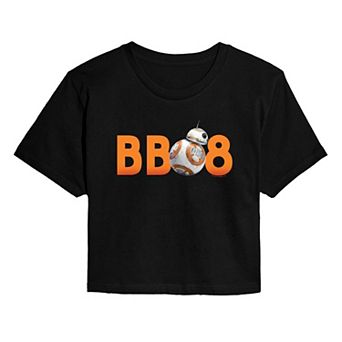 Juniors' Star Wars BB-8 Cropped Tee