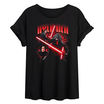 Juniors' Star Wars Kylo Ren Bootleg Oversized Tee