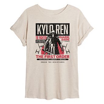 Juniors' Star Wars Kylo Ren The First Order Oversized Tee