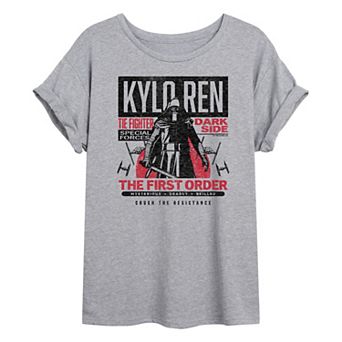 Juniors' Star Wars Kylo Ren The First Order Oversized Tee
