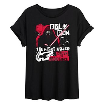 Juniors' Star Wars Kylo Ren Oversized Tee