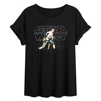Juniors' Star Wars Rey Oversized Tee