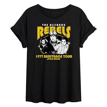 Juniors' Star Wars 1977 Resistance Tour Oversized Tee