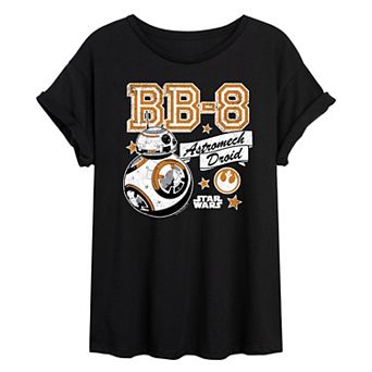 Juniors' Star Wars BB-8 Astromech Droid Oversized Tee