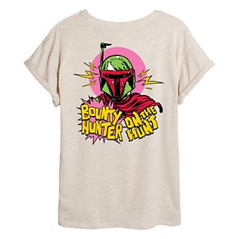 Juniors' Star Wars Bounty Hunter On The Hunt Oversized Tee