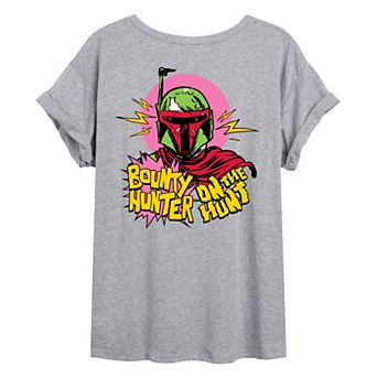 Juniors' Star Wars Bounty Hunter On The Hunt Oversized Tee