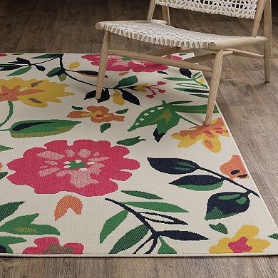 StyleHaven Bold Floral Indoor/Outdoor Area Rug