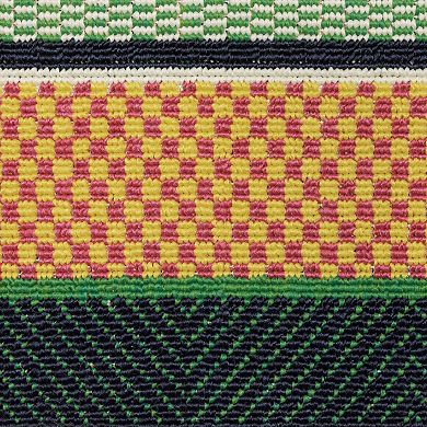 StyleHaven Preppy Stripe Border Indoor/Outdoor Area Rug