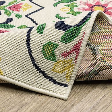 StyleHaven Floral Medallions Indoor/Outdoor Area Rug