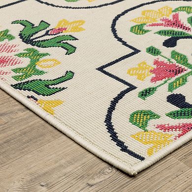 StyleHaven Floral Medallions Indoor/Outdoor Area Rug