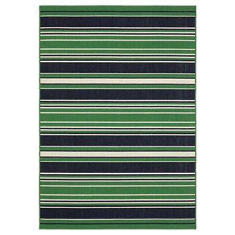 StyleHaven Preppy Stripe Indoor/Outdoor Area Rug
