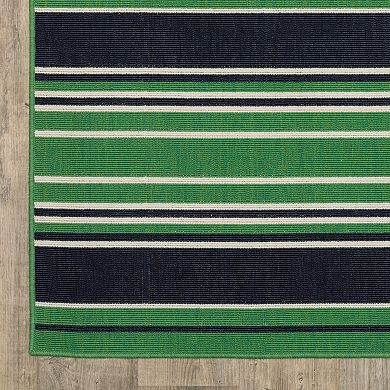 StyleHaven Preppy Stripe Indoor/Outdoor Area Rug