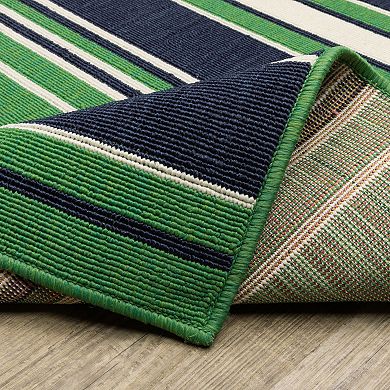 StyleHaven Preppy Stripe Indoor/Outdoor Area Rug