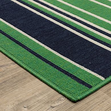 StyleHaven Preppy Stripe Indoor/Outdoor Area Rug