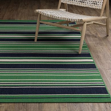 StyleHaven Preppy Stripe Indoor/Outdoor Area Rug