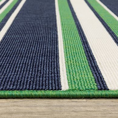 StyleHaven Preppy Stripe Indoor/Outdoor Area Rug