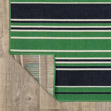 StyleHaven Preppy Stripe Indoor/Outdoor Area Rug
