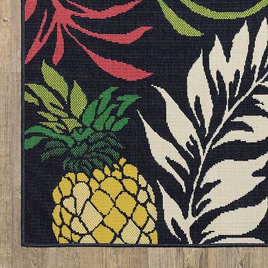StyleHaven Tropical Botanical Indoor/Outdoor Area Rug