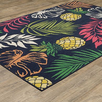 StyleHaven Tropical Botanical Indoor/Outdoor Area Rug