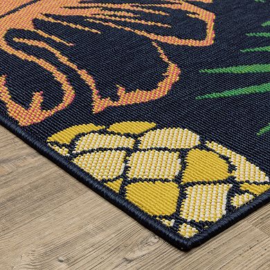 StyleHaven Tropical Botanical Indoor/Outdoor Area Rug