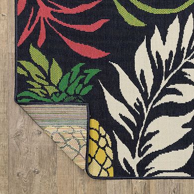 StyleHaven Tropical Botanical Indoor/Outdoor Area Rug