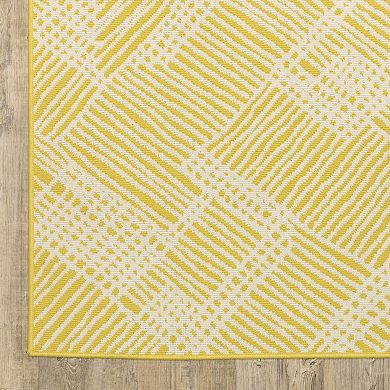 StyleHaven Geometric Cross-hatch Indoor/Outdoor Area Rug