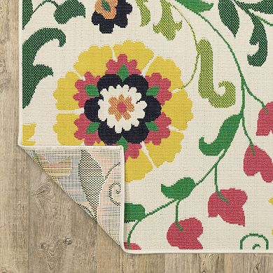 StyleHaven Boho Floral Indoor/Outdoor Area Rug