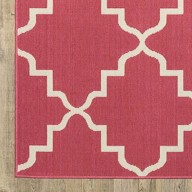 StyleHaven Scalloped Lattice Indoor/Outdoor Area Rug