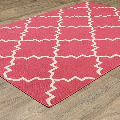 StyleHaven Scalloped Lattice Indoor/Outdoor Area Rug