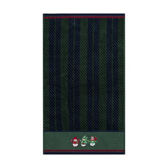 Caro Home Snowman Friend Striped Hand Towel