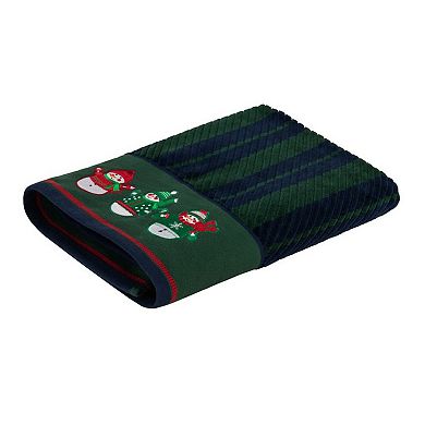 Caro Home Snowman Friend Striped Bath Towel